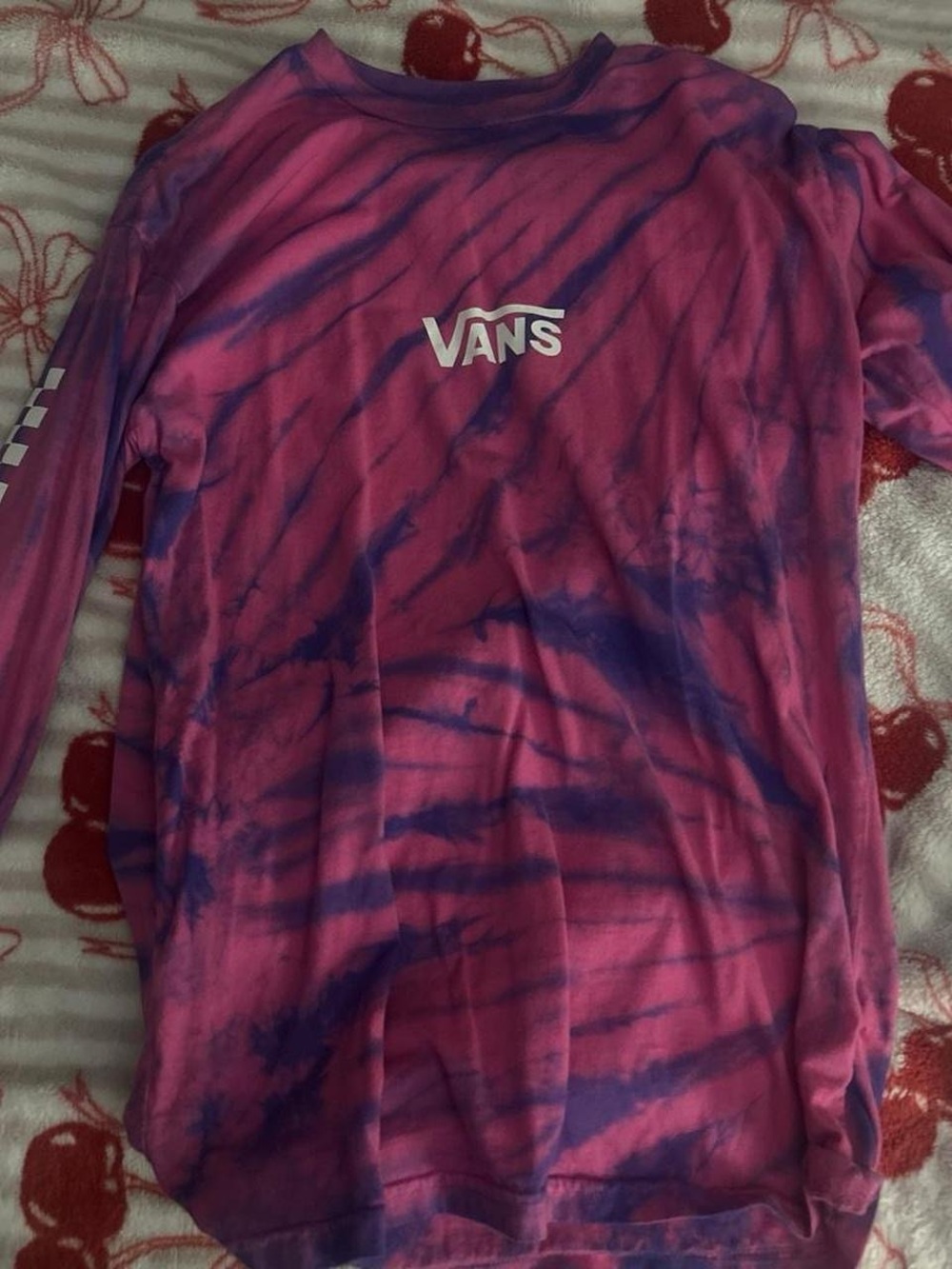 Vans Pink & Purple Tie-Dye Long Sleeve Tee